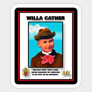 WILLA CATHER AND THE POPE Sticker